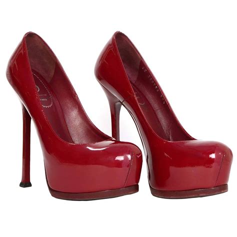 ysl pumps red